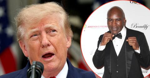 Photo of Evander Holyfield, Donald Trump