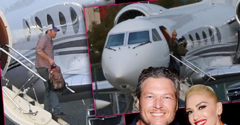 Gwen Stefani Blake Shelton Fly On Private Jet Before Easter