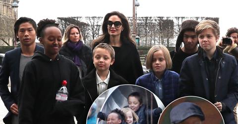 //angelina jolie kids play paris dad brad pitt home pp