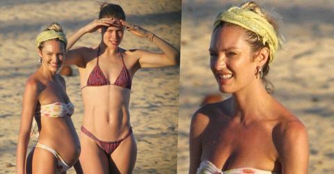 Candice Swanepoel pregnant bikini model