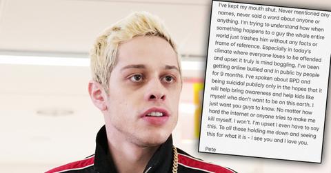 Pete Davidson Talks Suicide After Ariana Grande Split