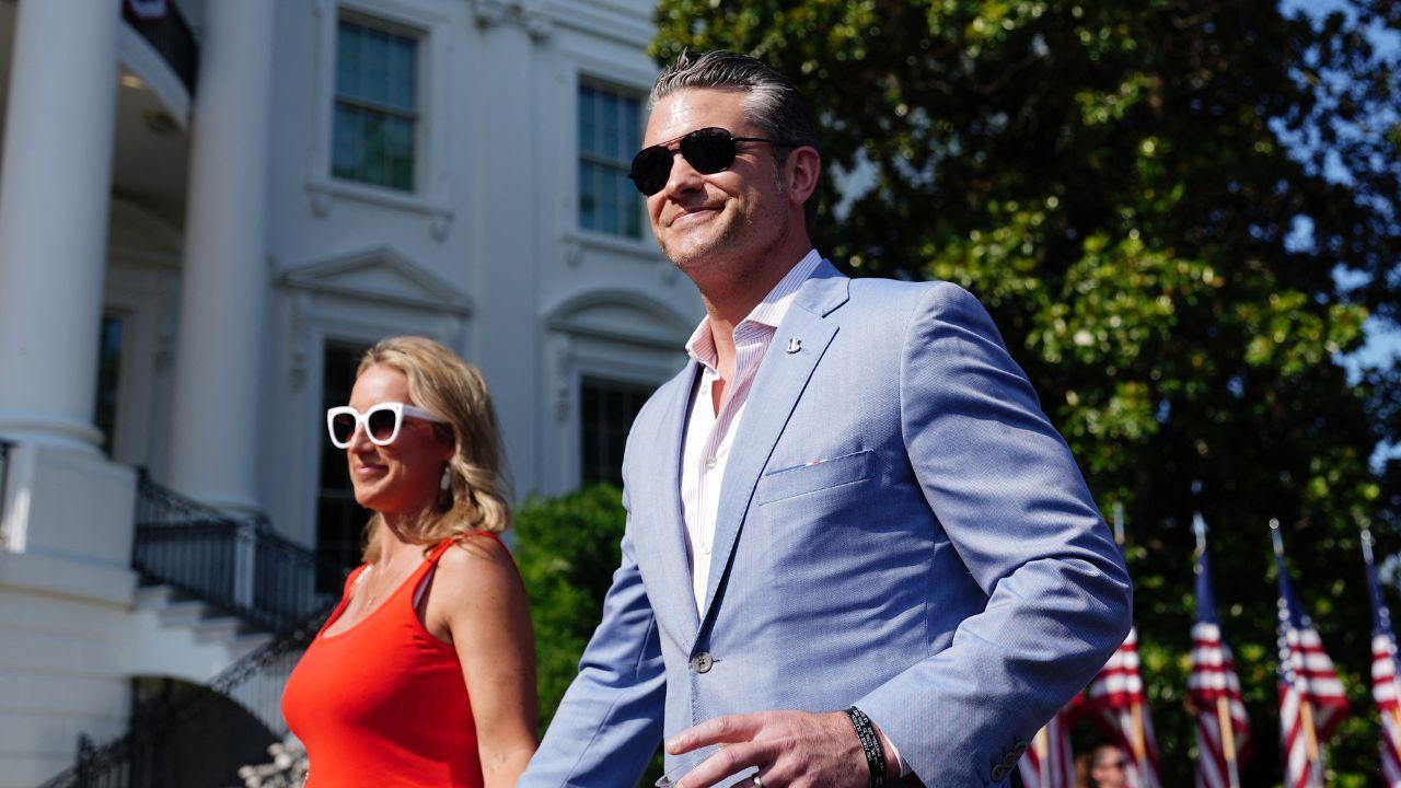 A photo of Pete Hegseth and Jennifer Rauchet Hegseth