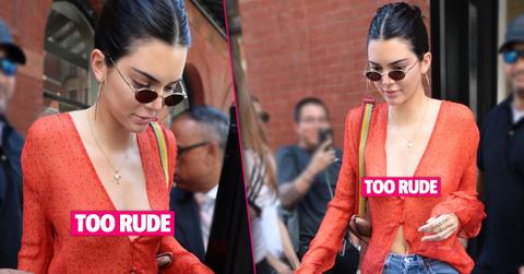 Kendall jenner frees nipple sheer top nyc