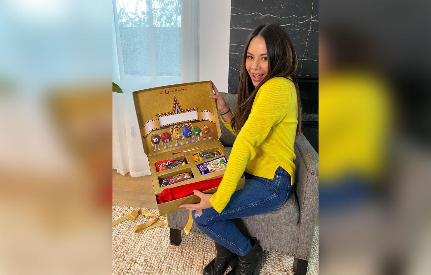 Actress Janel Parrish gets ready for her award show viewing party with new M&M’S Messages.