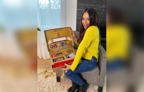 Actress Janel Parrish gets ready for her award show viewing party with new M&M’S Messages.