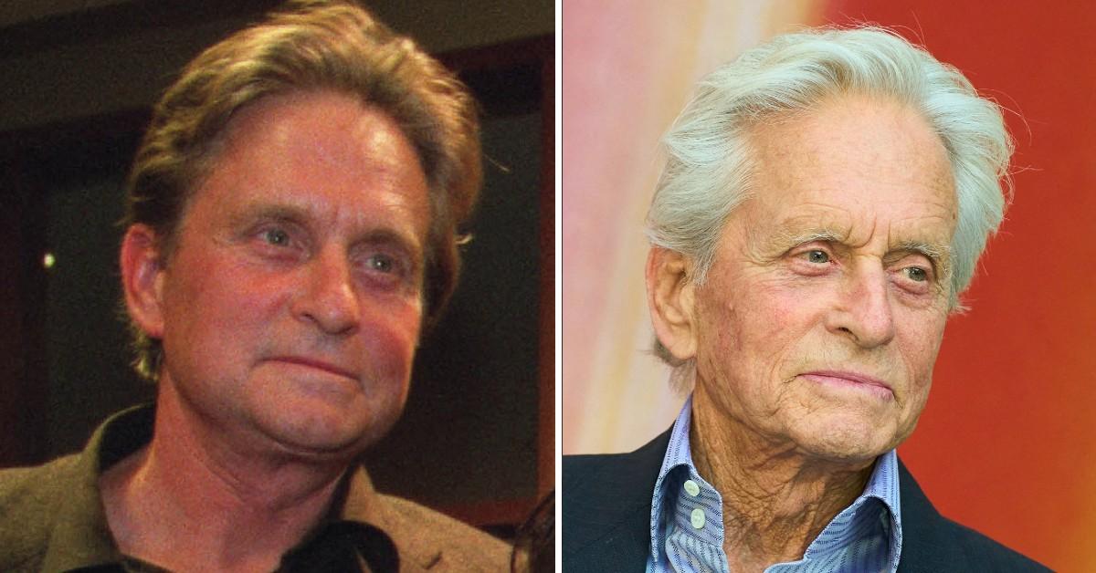 Composite photos of Michael Douglas.