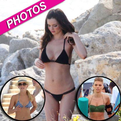 Miranda Kerr stuns in a skimpy bikini during beachside getaway