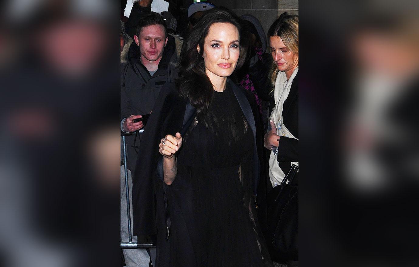 Angelina Jolie seen leaving ex-husband Jonny Lee Miller's Brooklyn apartment