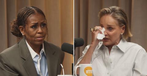 Photo of Michelle Obama and Sharon Stone