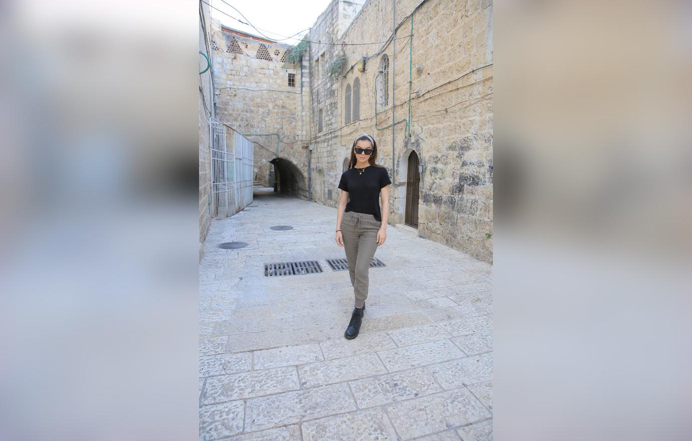 Hailee Steinfeld Standing on Street in Israel