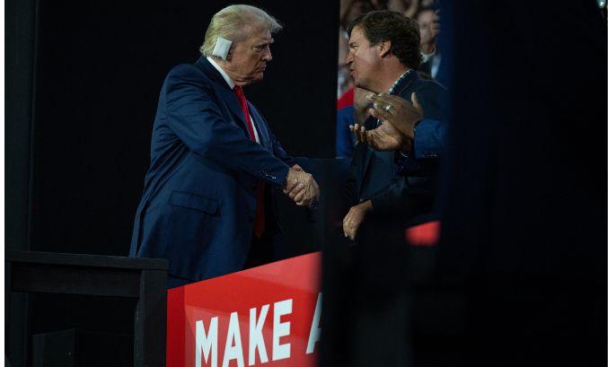 tucker carlson set to beg donald trump