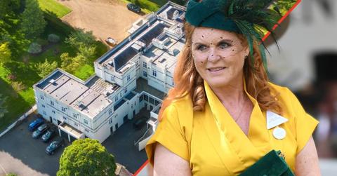 Split photos of Royal Lodge and Sarah Ferguson