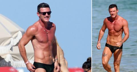 luke evans speedo photos miami beach mystery man