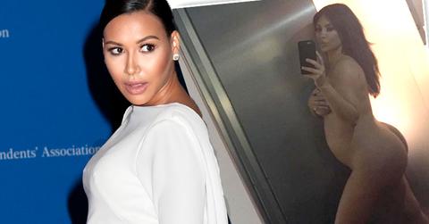 Naya Rivera Kim Kardashian Nude Baby Bump