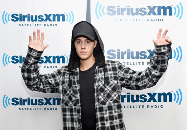 //celebrities visit siriusXM studios justin bieber