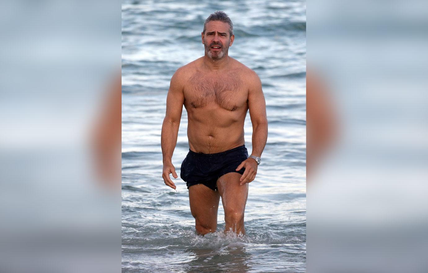 Andy Cohen Looks Buff On Beach With Baby Son