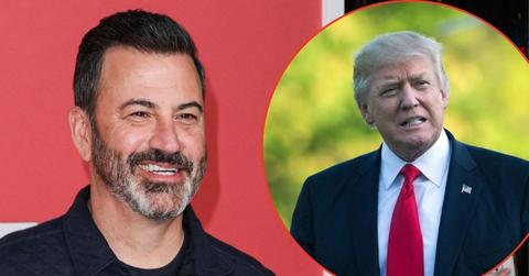 Split image of Jimmy Kimmel and Donald Trump