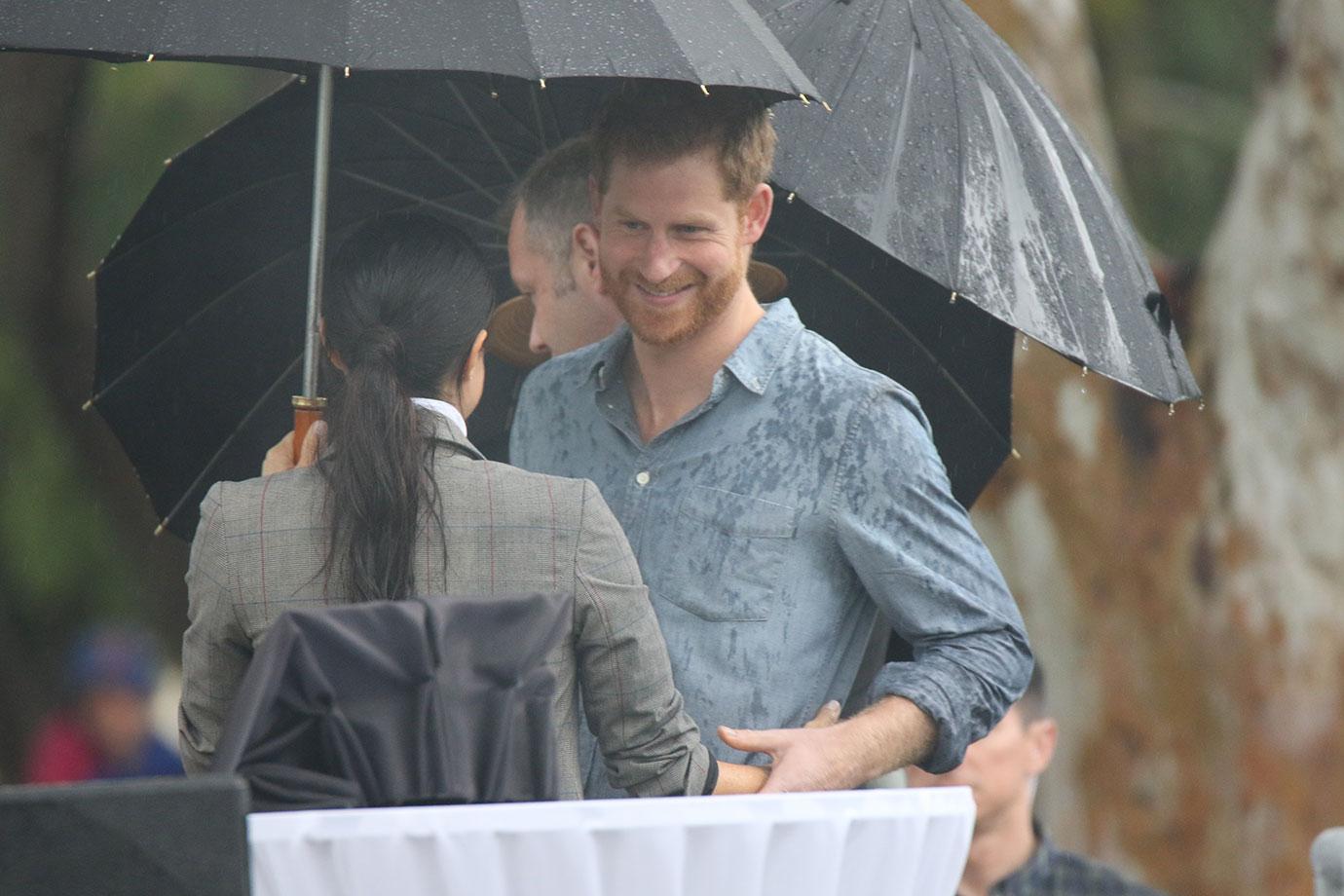 Meghan Markle Prince Harry PDA Smiles Australia