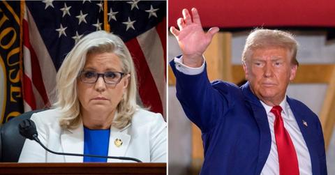 Composite of Liz Cheney, Donald Trump