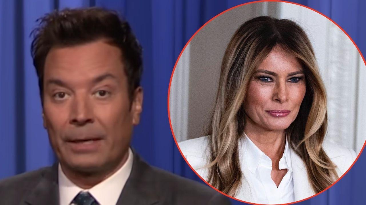 Photo of Jimmy Fallon and Melania Trump