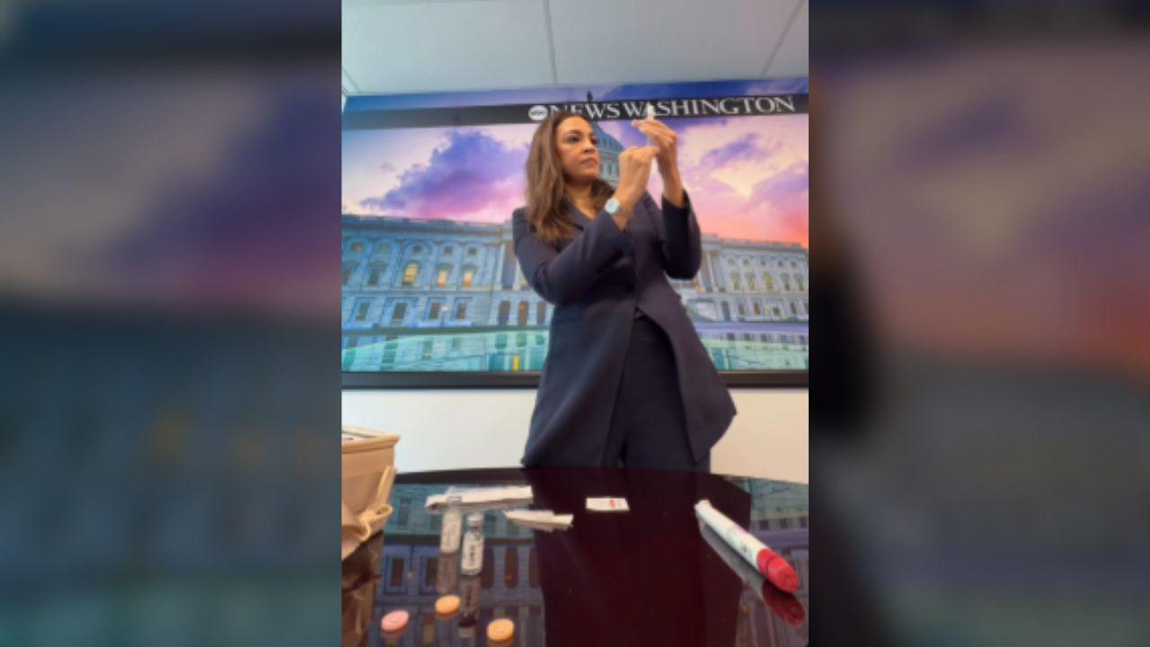 image of AOC acknowledged there could be a political 'risk' or 'tax' for publicly discussing her fertility.