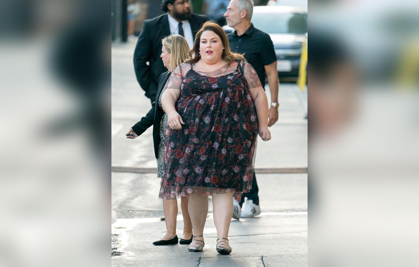 Chrissy Metz smiles dress Jimmy Kimmel