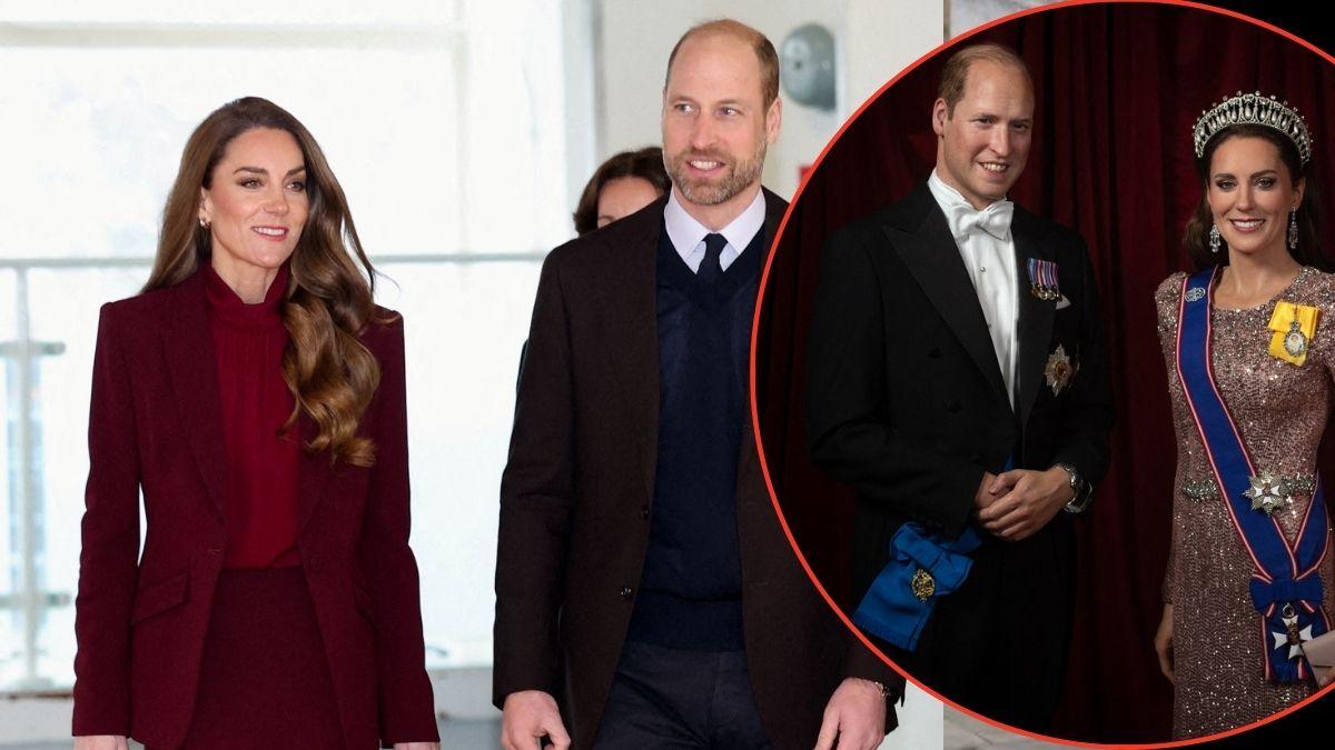 Photo of Prince William and Catherine, Princess of Wales and their  wax figures