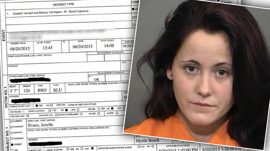 //jenelle evans arrest police report pp