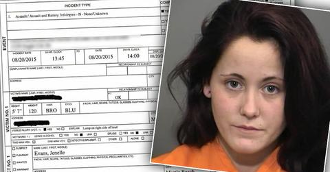 //jenelle evans arrest police report pp