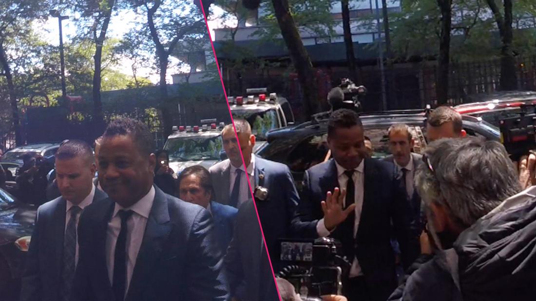 Cuba Gooding Jr. Surrenders Himself while wearing a blue suit To the NYPD On Groping Allegations.