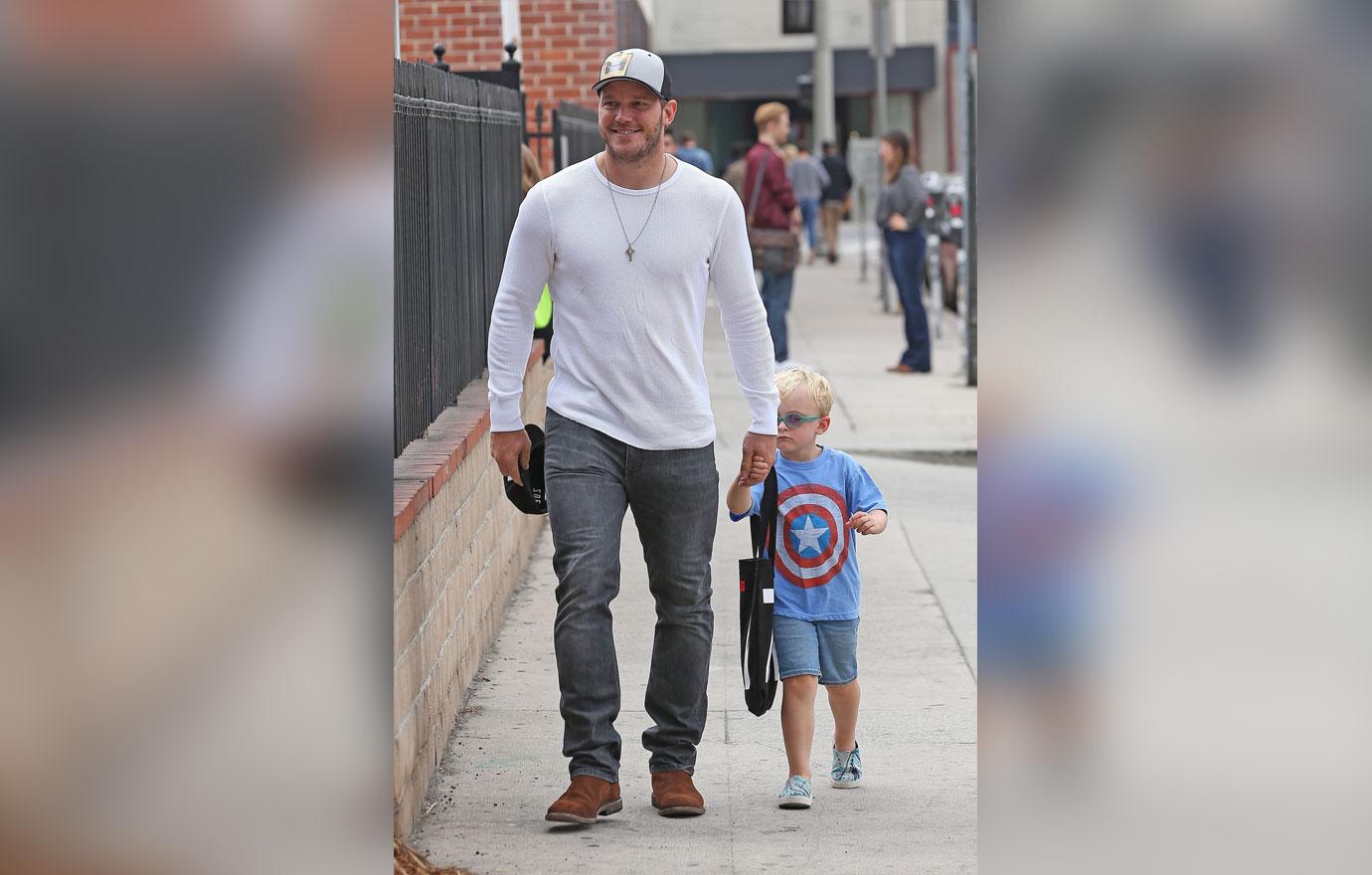 Chris Pratt Takes Son Jack To Church