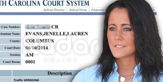 //jenelle evans arrested for speeding