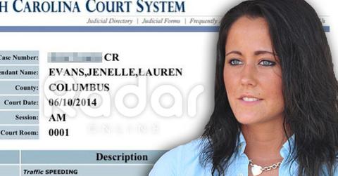 //jenelle evans arrested for speeding