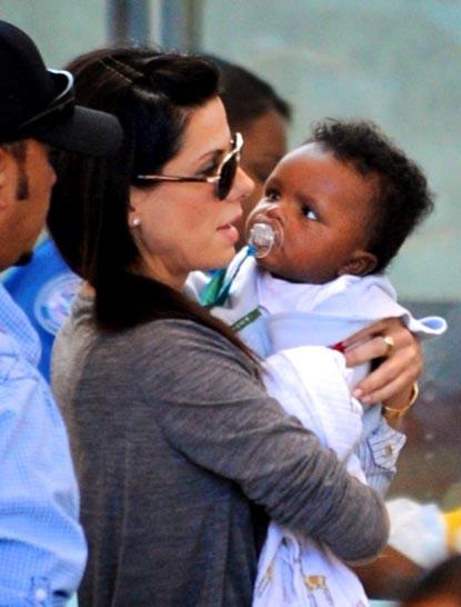 PHOTOS: Sandra Bullock And Baby Louis Leave L.A.