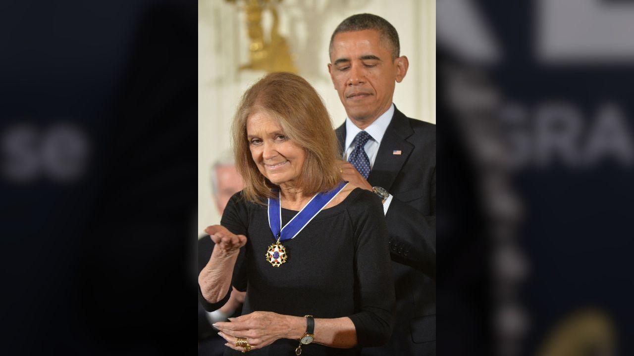 picture of Gloria Steinem and Barack Obama