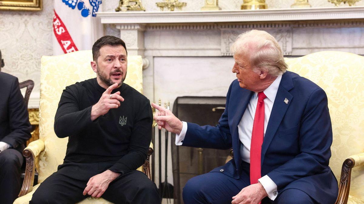 Photo of Donald Trump and Volodymyr Zelensky