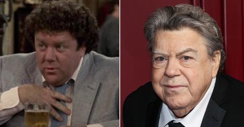split photo of George Wendt and Norm