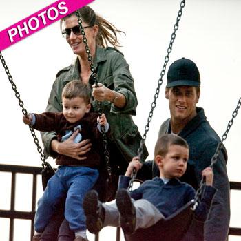 Gisele Bundchen & Tom Brady Visit Boston Park with the Kids