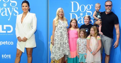 Dog Days Premiere. Eva Longoria, Tori Spelling and family.