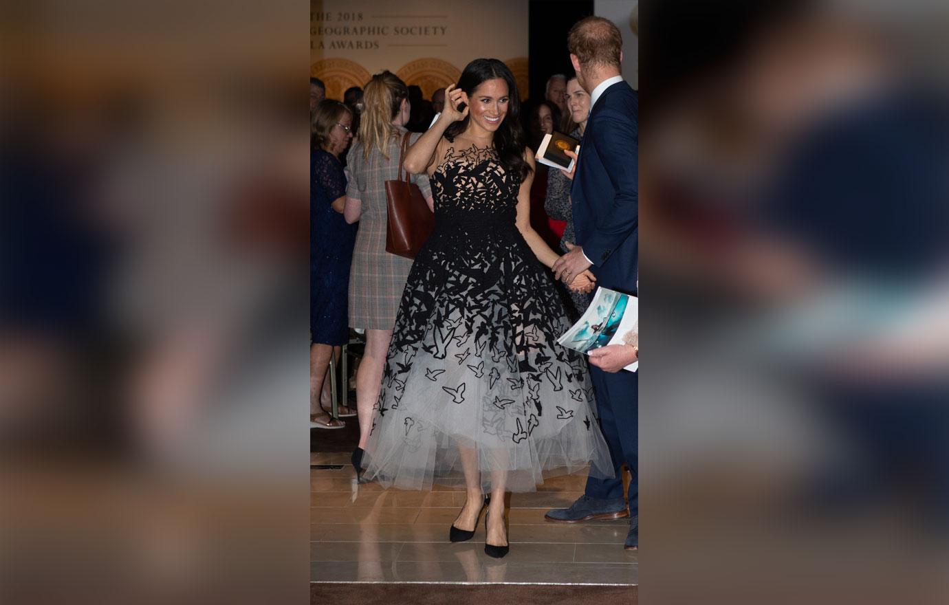 Meghan Markle Bird Dress Tonga Prince Harry