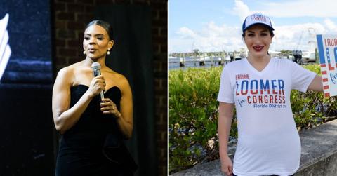 A photo of Candace Owens alongside a photo of Laura Loomer