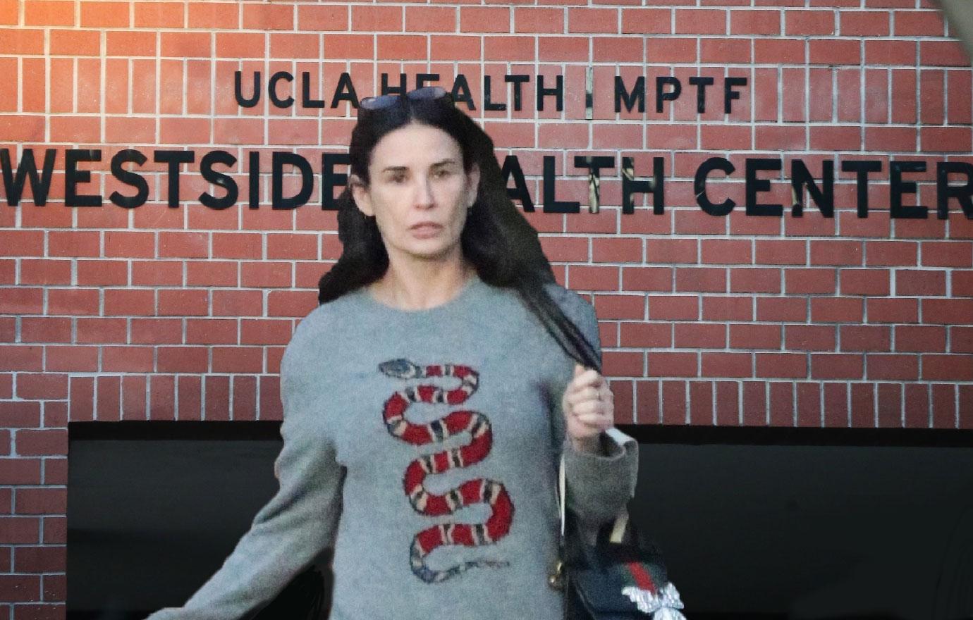 Demi Moore Dresses Casual At Health Center