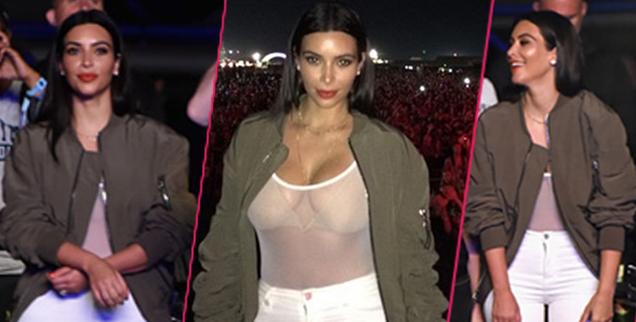 Kim Kardashian Lets Her Boobs Hang Out in Front of 100,000 People at  Bonnaroo: Photo 3135271, Kanye West, Kim Kardashian, Sheer Photos
