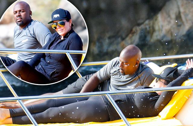 Kris Jenner Corey Gamble Wetsuit Italy Vacation Boat