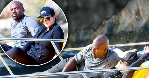 Kris Jenner Corey Gamble Wetsuit Italy Vacation Boat
