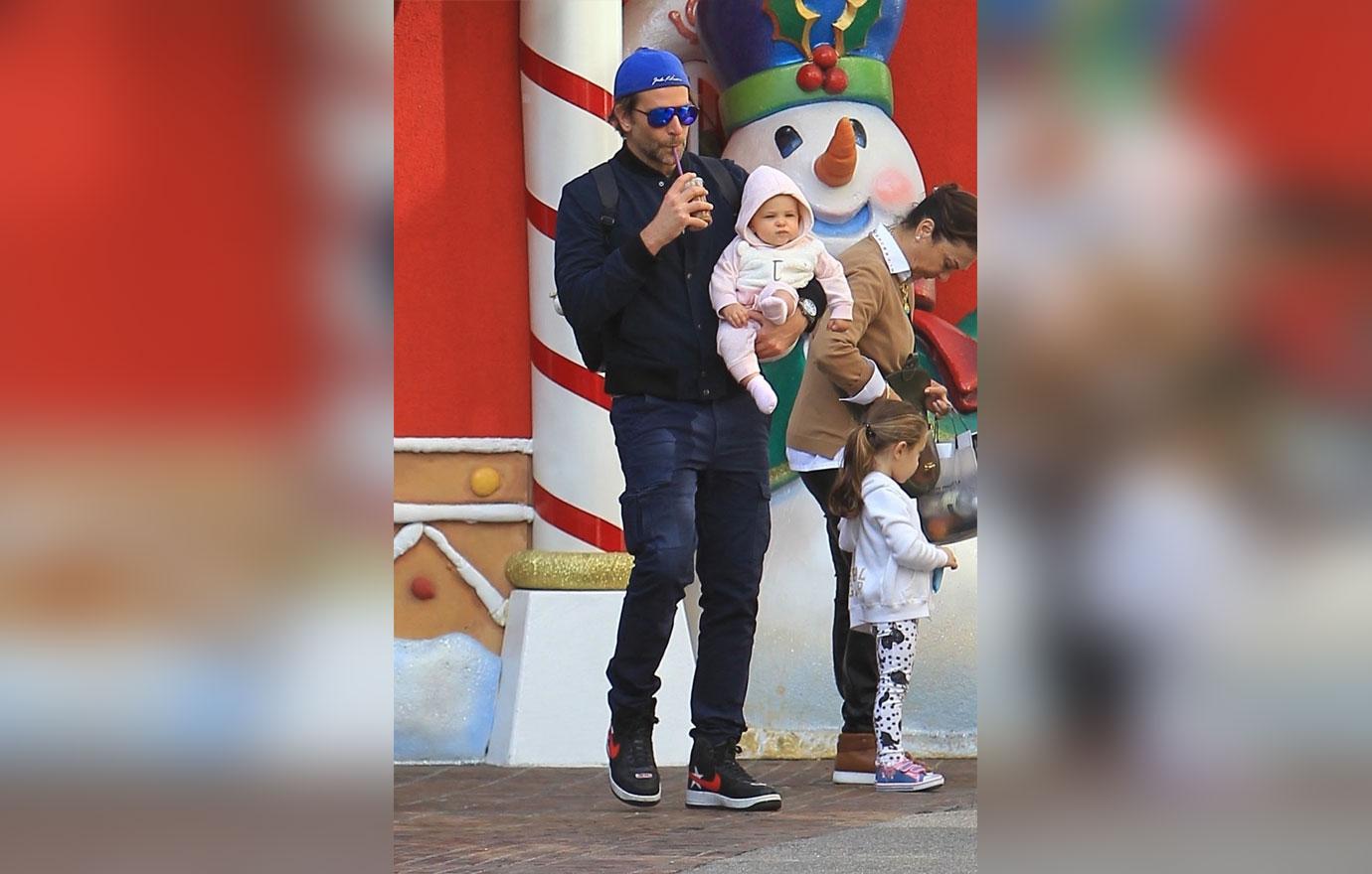 Bradley Cooper And Irina Shayk Take Daughter To Santa