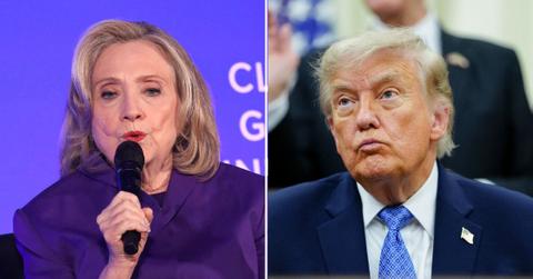 A photo of Hillary Clinton alongside a photo of Donald Trump