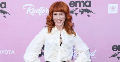 Kathy Griffin has flaunted her red bikini-shredded figure after plastic surgery enhancements.