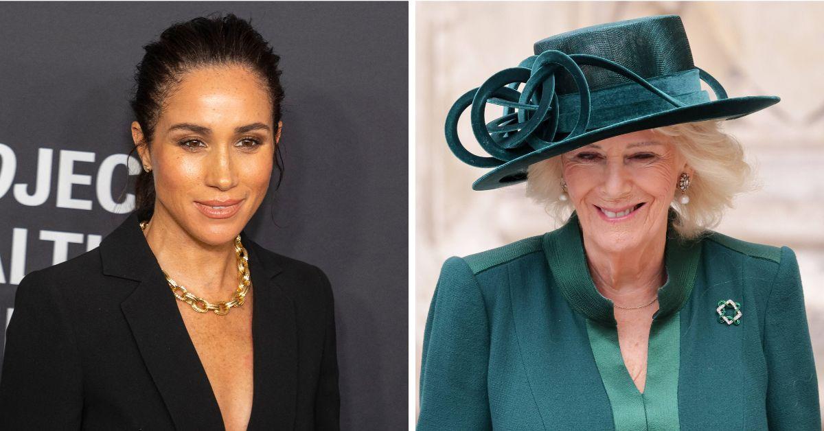 Photo of Queen Camiila and Meghan Markle