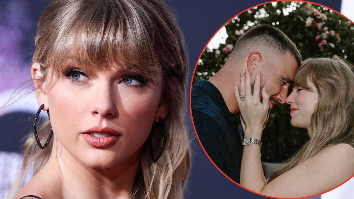 A photo of Taylor Swift and Travis Kelce